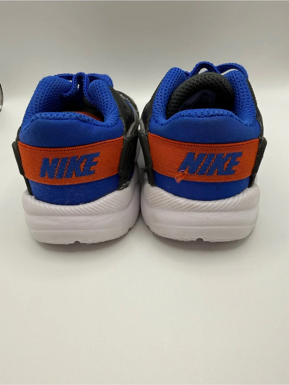 Nike Kids Black and Royal Blue Lace-Up Sneakers